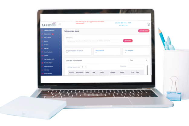 sasgestion logiciel magasin réparation smartphone